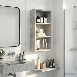 vidaXL Банен стенен шкаф Бетонно Сиво 30 x 16 x 62, 5 см (889338)