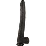 SuperLove Extra Long Realistic Silicone Dildo Black Large