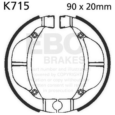 EBC K 715 brzdové pakny čelisti na motorku