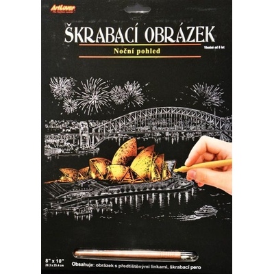 ArtLover škrabací obrázek zlatý Noční výhled Sydney
