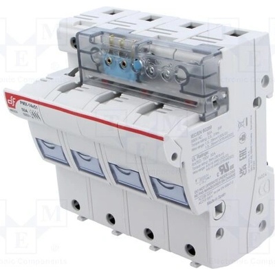 DF ELECTRIC 485224 Zásuvka; 14x51mm; na přípojnici DIN; 50A; 690VAC; Póly: 3+N; IP20