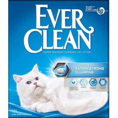 Ever Clean Extra Strong hrudkující kočkolit bez parfémů 10 l – Hledejceny.cz