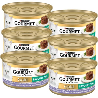 Gourmet Gold Savoury Cake s jahňacím mäsom a zelenou fazuľkou 6 x 85 g