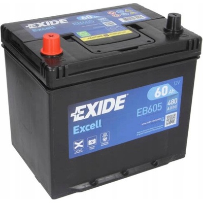 Exide Excell 12V 60Ah 390A EB605