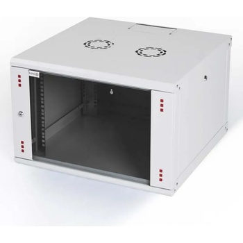 Gunko Стенен комуникационен шкаф 12U - 600 mm дълбочина, светло сив (ELGW 12U 6060 LG 111)