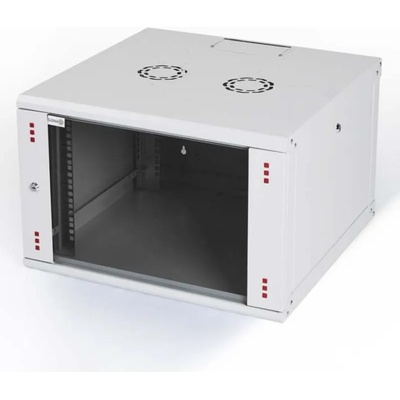 Gunko Стенен комуникационен шкаф 12U - 600 mm дълбочина, светло сив (ELGW 12U 6060 LG 111)