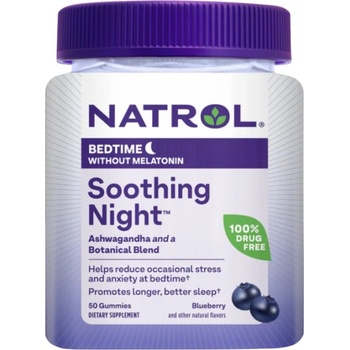 Natrol Soothing Night Gummies + Ashwagandha KSM-66 [50 желирани бонбони]