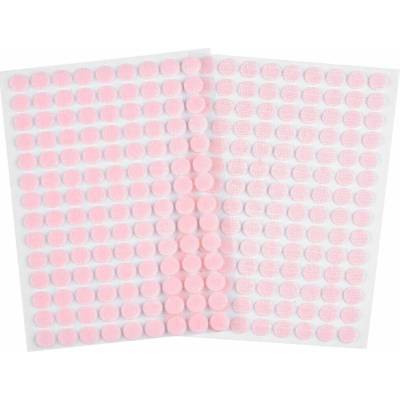 Suchý zips samolepiace kolieska (10mm) farba ružová