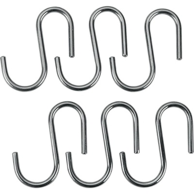 Metaltex Висящи комплект куки 6 бр. от хромирана стомана в сребристо Lonardo - Metaltex (350342 000)
