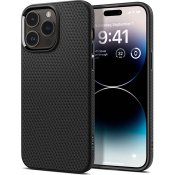 Spigen Liquid Air Case - силиконов (TPU) калъф с висока степен на защита за iPhone 14 Pro (черен)