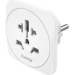 Hama Travel Adapter тип E и F, 3-пинов, универсален, от цял свят към Европа, бял (HAMA-223462) - xtreme