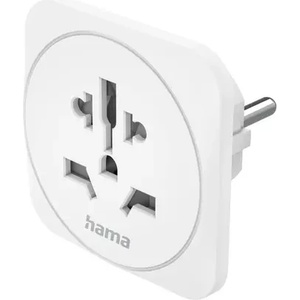 Hama Travel Adapter тип E и F, 3-пинов, универсален, от цял свят към Европа, бял (HAMA-223462) - xtreme