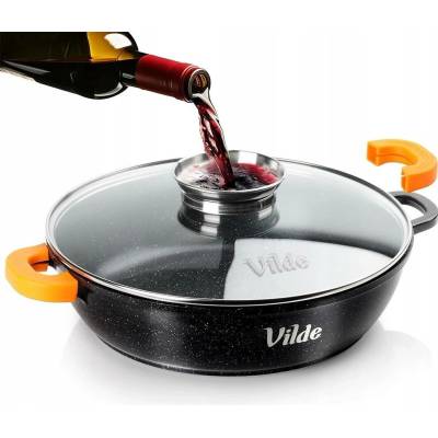 Vilde Hluboká granitová pánev 2,1 l 24 cm s víkem aroma dávkovač