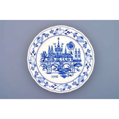 Cibulak Tanier závesný plytký výročný 1992 24cm Originálny Český Porcelán Dubí