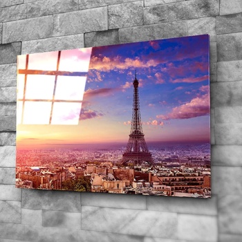 Art gift Стъклено АРТ пано - Лилав залез