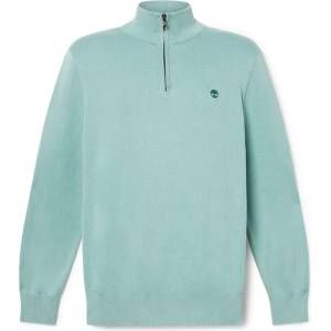 Timberland Мъжки пуловер Timberland Williams River Cotton YD 1/4 Zip Sweater Jumper - Silver Blue - размер 3XL (017-4094-0316)