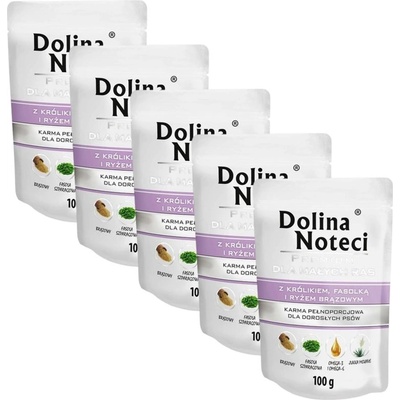 Dolina Noteci Premium Малки породи с заек, зелени фасоли и кафяв ориз 5 x 100 г