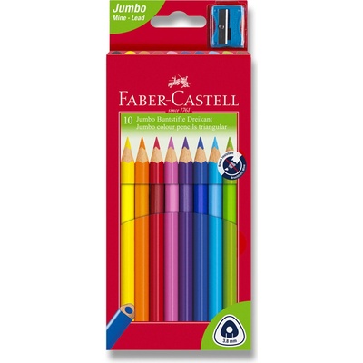 Faber-Castell 116510 Junior Triangular 10 ks + ořezávátko 1651