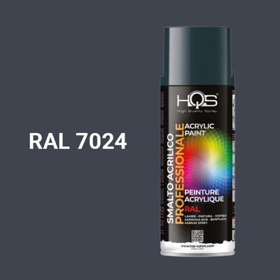 HQS akrylová farba v spreji 400 ml RAL 7024 lesklá