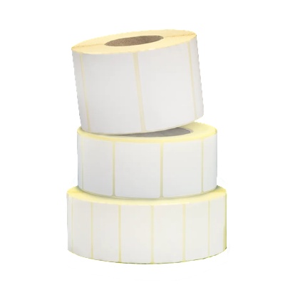 50х40 мм 1 етикет на ред самозалепващи етикети бели