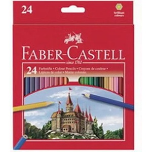 Моливи Замък Фабел Кастел Faber Castell 24 цвята + острилка