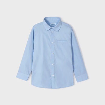 MAYORAL Риза с дълъг ръкав в небесно синьо за момче Майорал