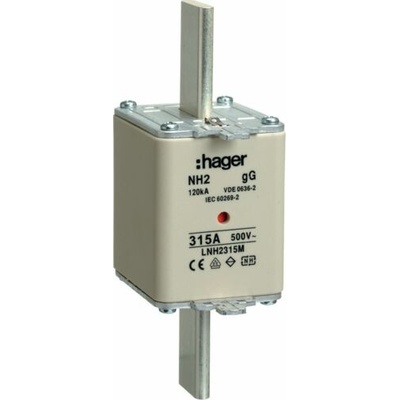 Hager Pojistková vložka NH2 315A 500V gG (LNH2315M)