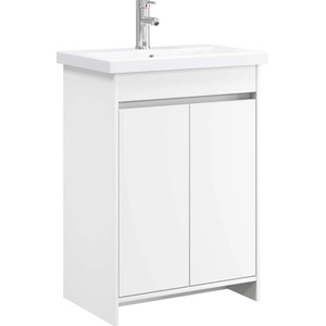 vidaXL Комплект мебели за баня Бяло 61 x 40 x 84, 5 см (3404274)