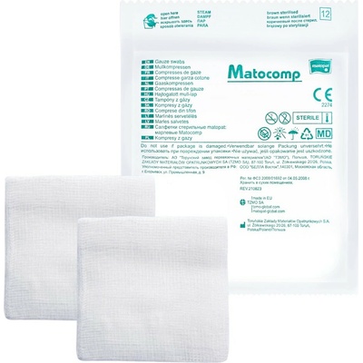 Matopat Matopat Matocomp sterilné kompresy z gázy na rany 10 x 10 cm 3 ks 8