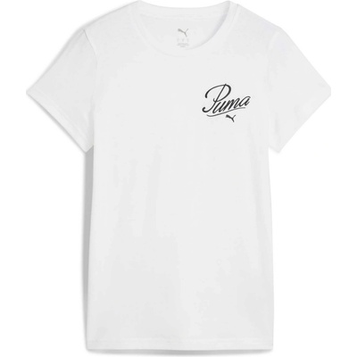 Puma Dámske tričko ESSENTIALS SCRIPT TEE biela čierna