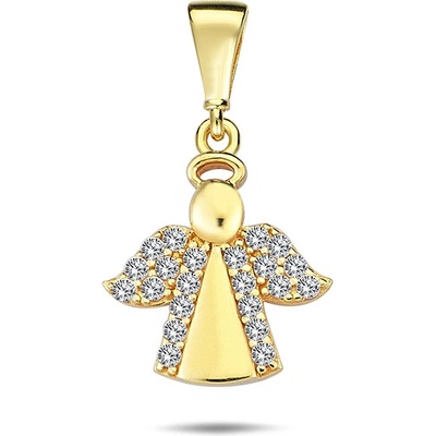Lillian Vassago Zlatý přívěsek anděl se zirkony LLV98 GP106Y