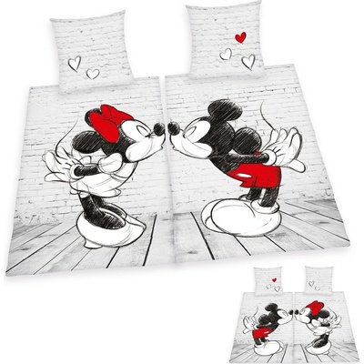 Herding partnerské obliečky Mickey&Minne 2 sety 140x200 70x90