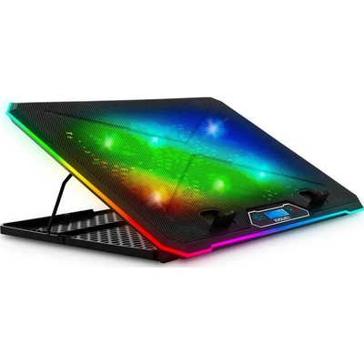 EVOLVEO Ania 9RGB, chladící podložka pod notebook, 6x ventilátor, RGB podsvícení ventilátorů a obvod – Hledejceny.cz