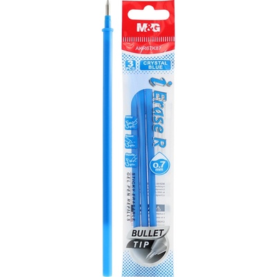 M&G iErase Frixion Náplň gumovacia II R 0,7 mm / 3 ks modrá