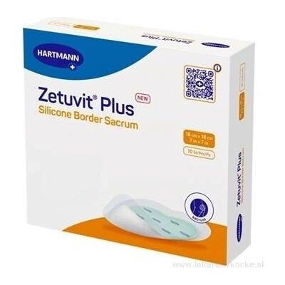 Paul Hartmann AG Zetuvit Plus Silicone Border Sacrum Kompres sterilní samolepící 18 x 18 cm 10 ks