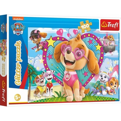 Trefl Paw Patrol/Tlapková patrola trblietavé 100 dielov