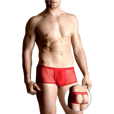 Боксерки за мъже с отвори на дупето, червени - Mens Shorts 4493 XL (SLC0449334)