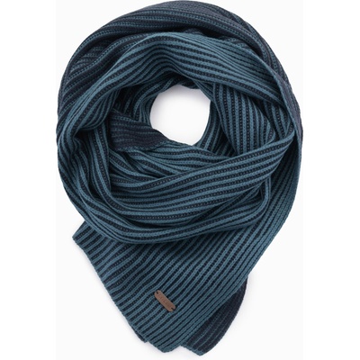 Ombre Knitted men's two tone striped navy blue and sea modrá Ombre 5902228982852