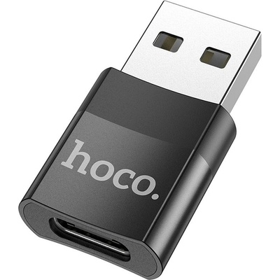 hoco. Адаптер hoco ua17 otg usb-a (мъжки) usb-c (женски), черен