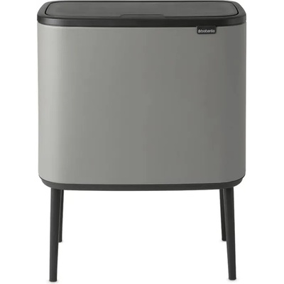 Brabantia 11 + 23 л. цвят минерално бетонно сиво кош за смет Brabantia от серия BO TOUCH (1001100)