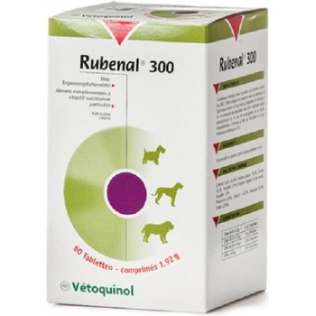 Vetoquinol Rubenal - dietný prípravok 300mg 60 tbl