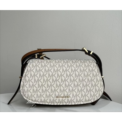 Michael Kors Lydia small flap xbody dámská kabelka crossbody vanilla / acorn