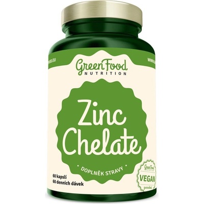 GreenFood Zinok Chelát 60 kapsúl