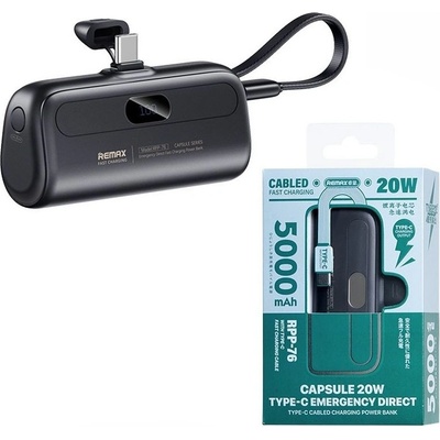 Remax Capsule 5000mAh čierná