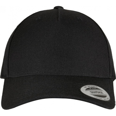 Urban Classics Prémiová 5 panelová snapback Flexfit Yupoong s příměsí vlny Černá