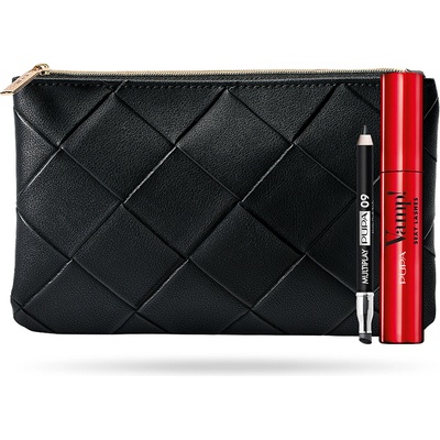 PUPA Комплект Pupa: Multiplay Double-Ended Eyeshadow & Kajal Eyeliner 2-In-1 09 Deep Black 12 g + Vamp! Sexy Lashes без парабени спирала 001 черна 12 ml