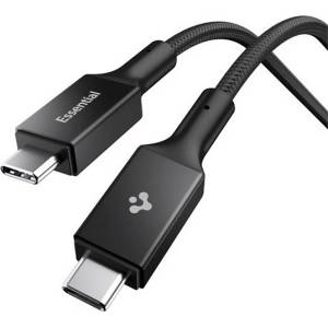Spigen Кабел за данни SPIGEN ESSENTIAL EB24015CC Type-C - Type-C, 150 см, ЧЕРЕН ACA10423 (ACA10423)