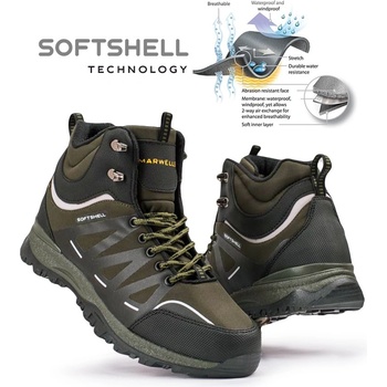 Marwells Softshell Мъжки туристически боти - Тъмнозелени 20210835599 (362784_Тъмно зелен)