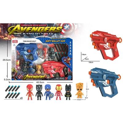 Armtoys ДЕТСКИ ПИСТОЛЕТИ 2 БР. С МЕКИ СТРЕЛИ И ФИГУРИ ГЕРОИ