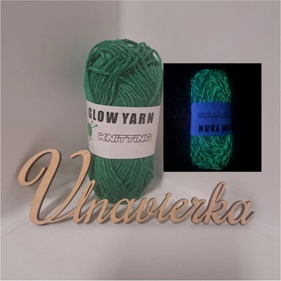 GLOW YARN priadza svietiaca v tme zelena GP659